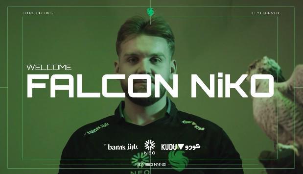 Falcons官方：史上最伟大的步枪手NiKo正式连接