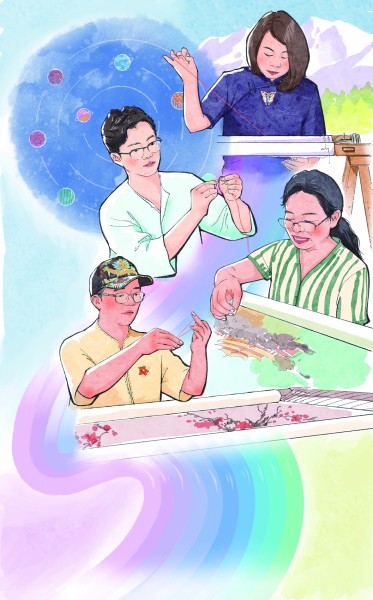 银针翻飞 巧手绣意(图1)