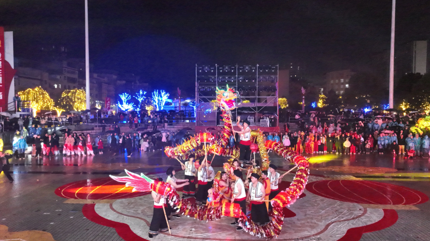 祥龙舞非遗 古县焕新颜 “龙腾金建始”舞龙大赛燃闹元宵(图4)