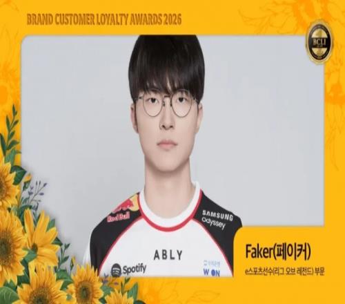 韩媒：Faker连续四年获得品牌顾客忠诚度电竞LOL部门大奖(图1)